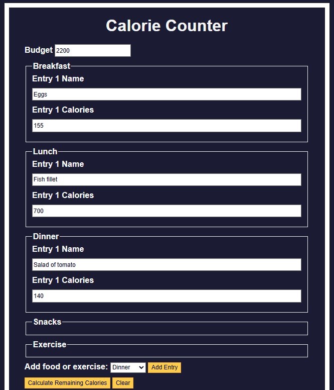 Calorie App